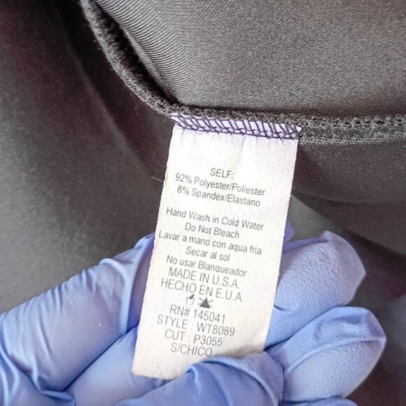 Asymmetrical Peplum Top Black Sleeveless Blouse – Size Small - Picture 7 of 7